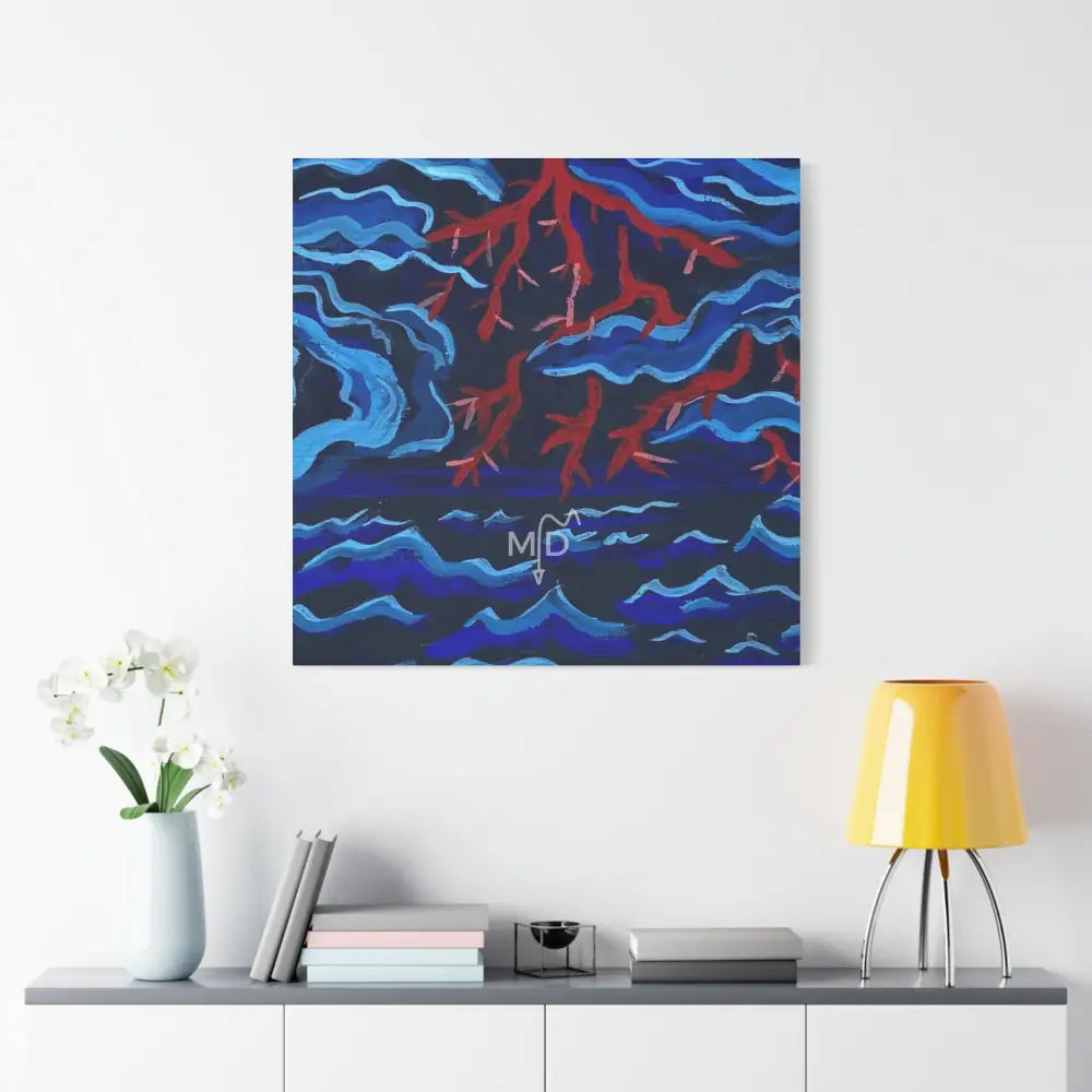 Red Scared Matte Canvas Canvas