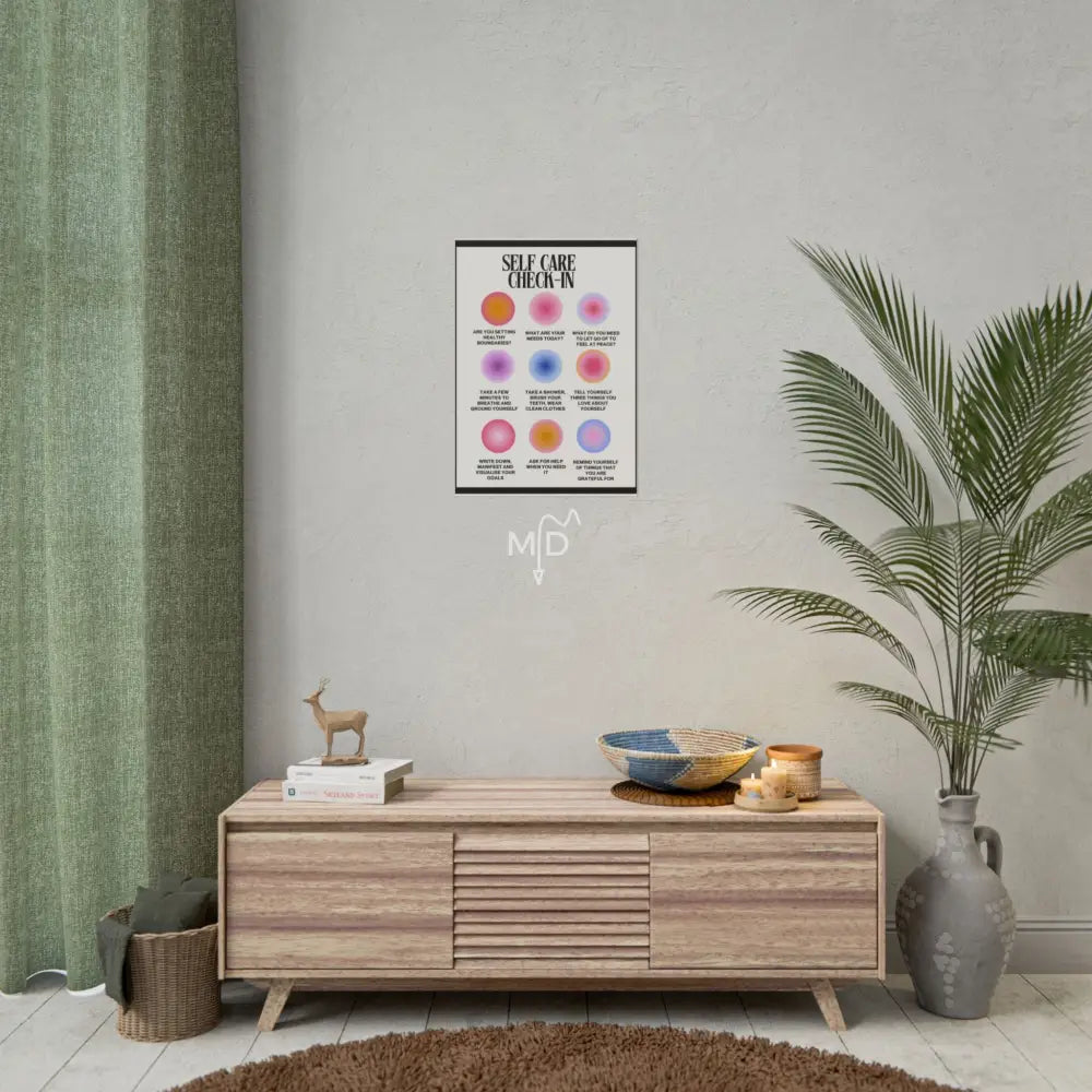 Self Care Check In Poster 16.5’’ x 23.4’’ (Vertical) / Matte Poster
