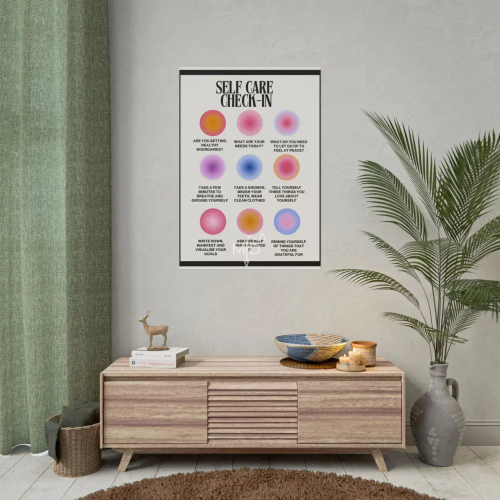 Self Care Check In Poster 28’’ x 40’’ (Vertical) / Matte Poster