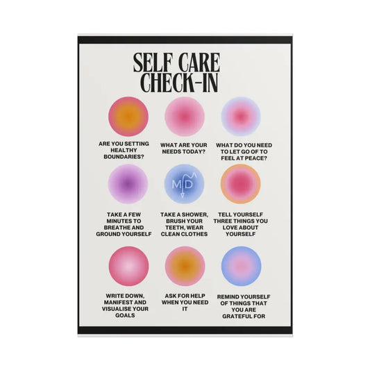 Self Care Check In Poster Poster