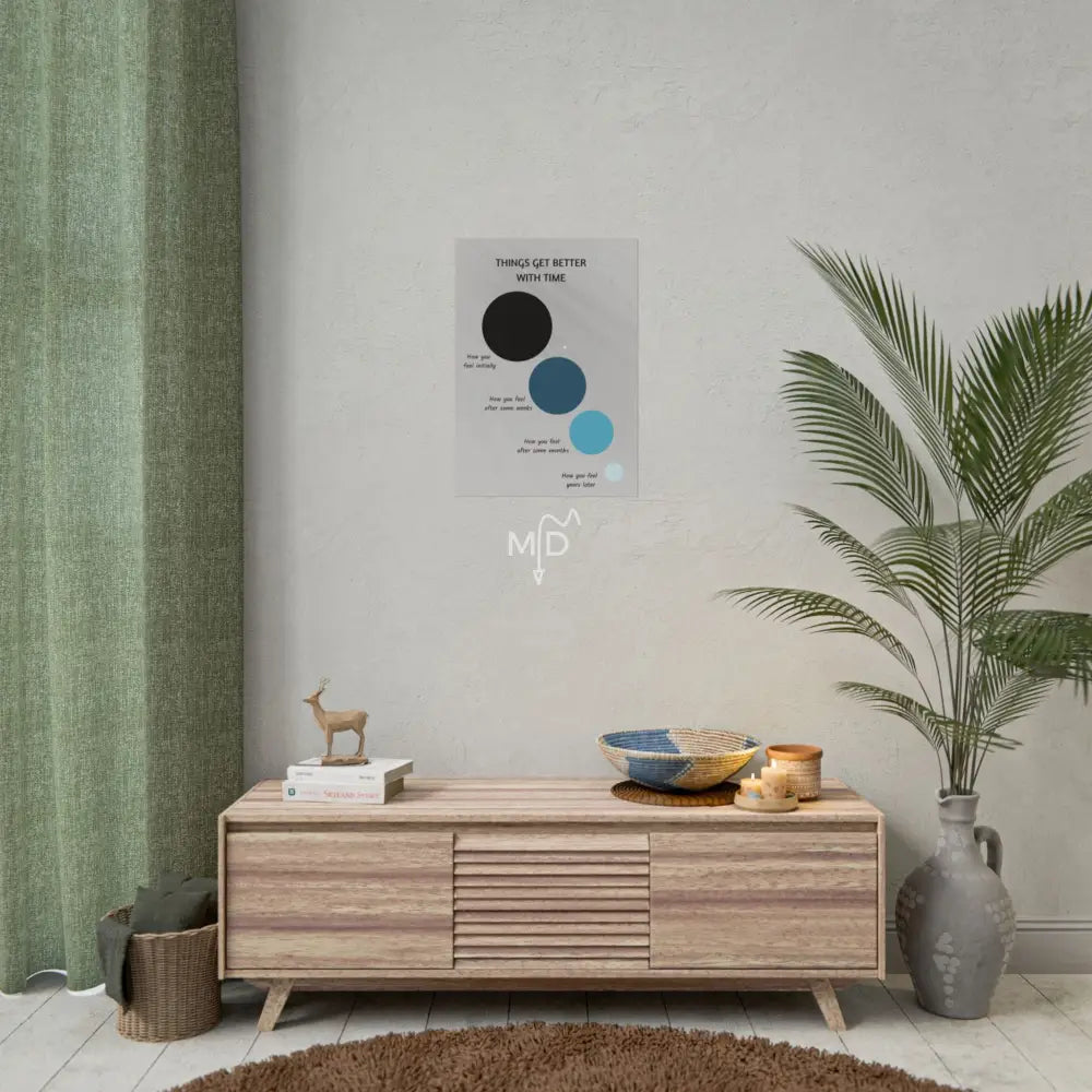 Things Get Better With Time Poster 16.5’’ x 23.4’’ (Vertical) / Matte Poster