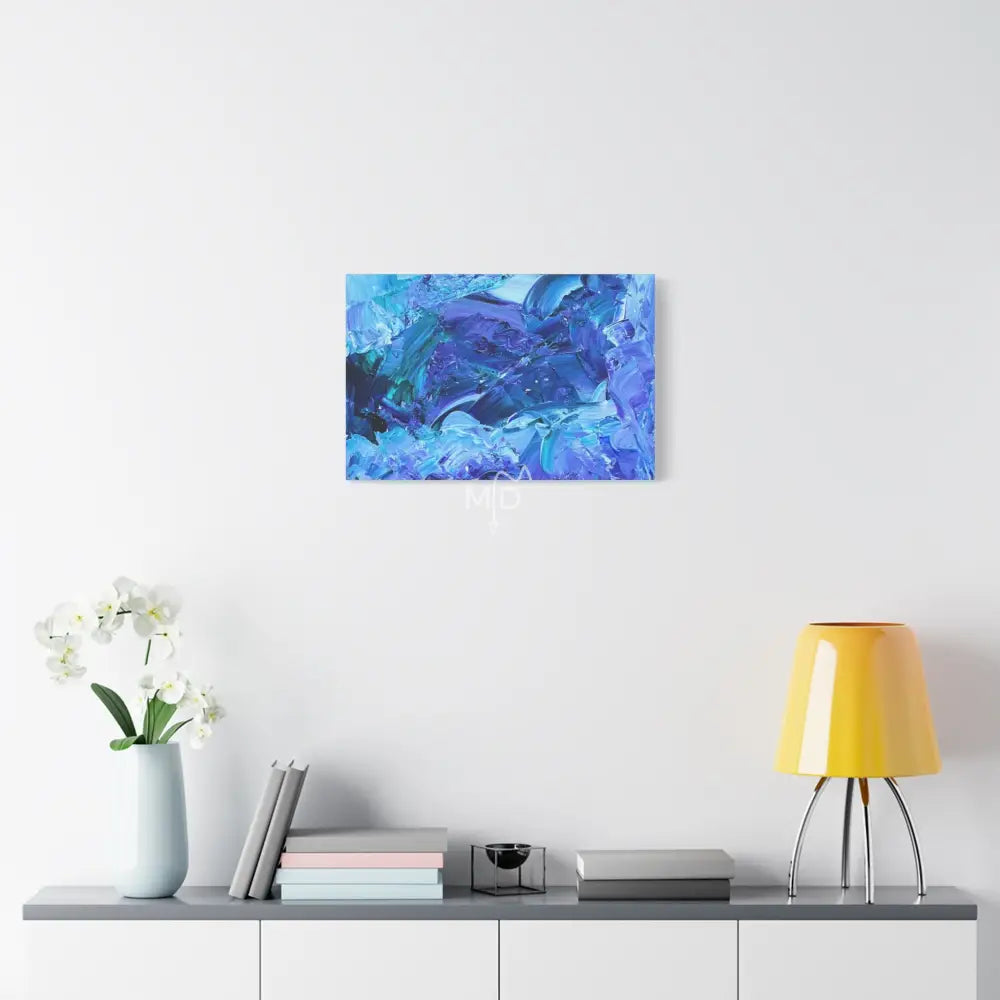 Waves Of Sapphire Matte Canvas Canvas